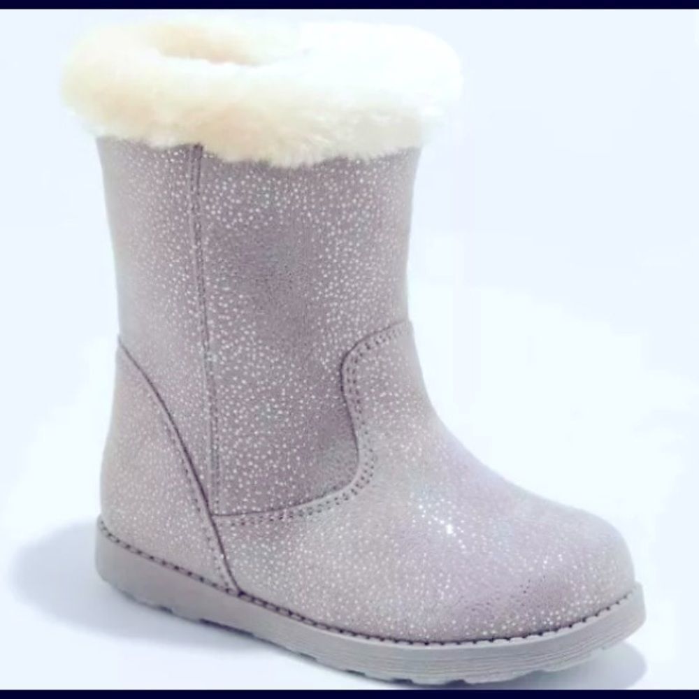 🛍Cat & Jack Girl Karley faux fur glitter Boots sizes various